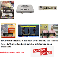 SOLID HDS26312PRO H265 HEVC DVBS2 FullHD SetTop Box